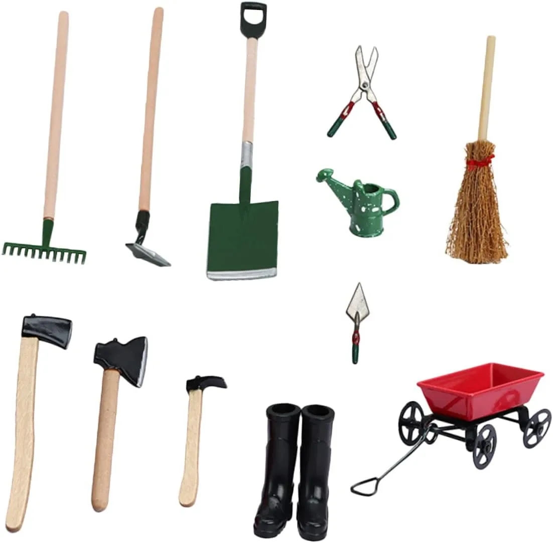 1 Set Mini Dollhouse Gardening Tools Dollhouse Farm Tool for Creative Miniature Gardening Accessories for Fairy Garden