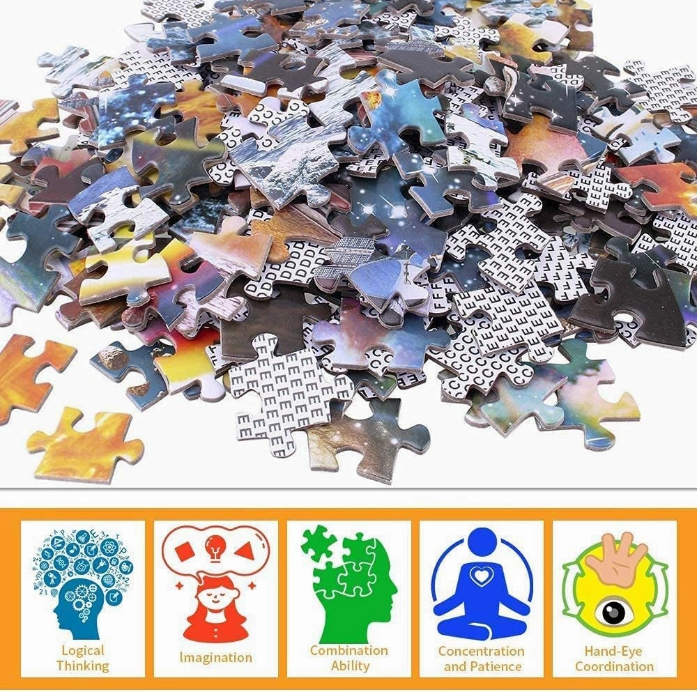1000 Pieces Golf Course Large Jigsaw Puzzle for Adults Floor Puzzles DIY Children Educational Fun Games or Toys Wooden Puzzles Home Decor Best Gifts for Elders Friends - Scenic Series