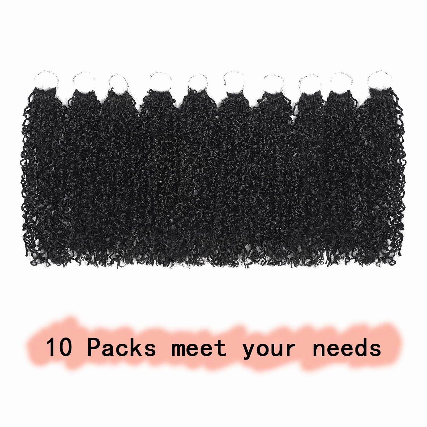 10 Packs Yanky Twist Crochet Braids Hair 10 Inch Pre-Twisted Passion Twist Crochet Hair, Fluffy Mini Passion Twist Hair Spring Twist Senegalese Twist Braids 1B