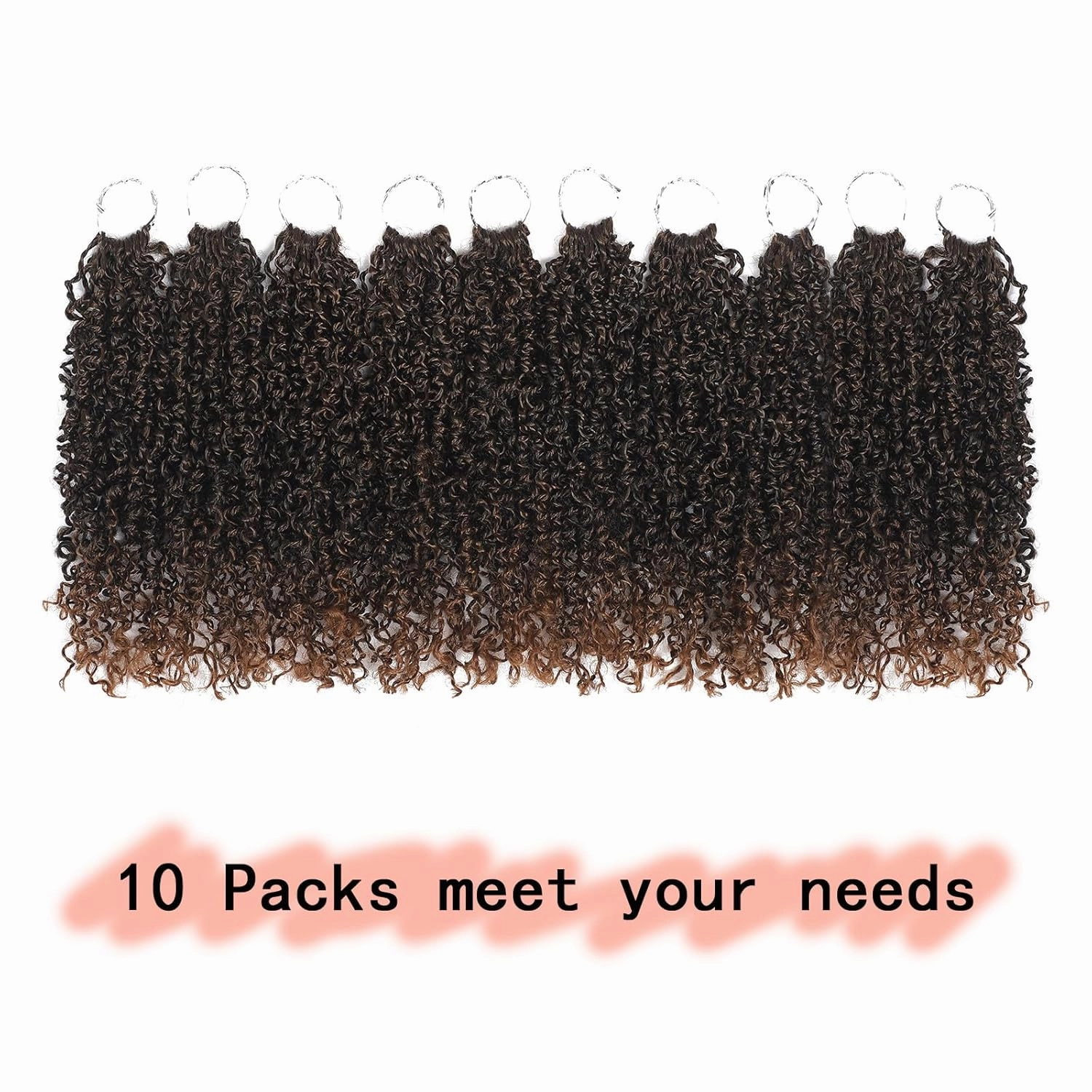 10 Packs Yanky Twist Crochet Braids Hair 10 Inch Pre-Twisted Passion Twist Crochet Hair, Small Curly Passion Twist Hair Crochet Braids Hair Twist Crochet Hair for Black Women T30