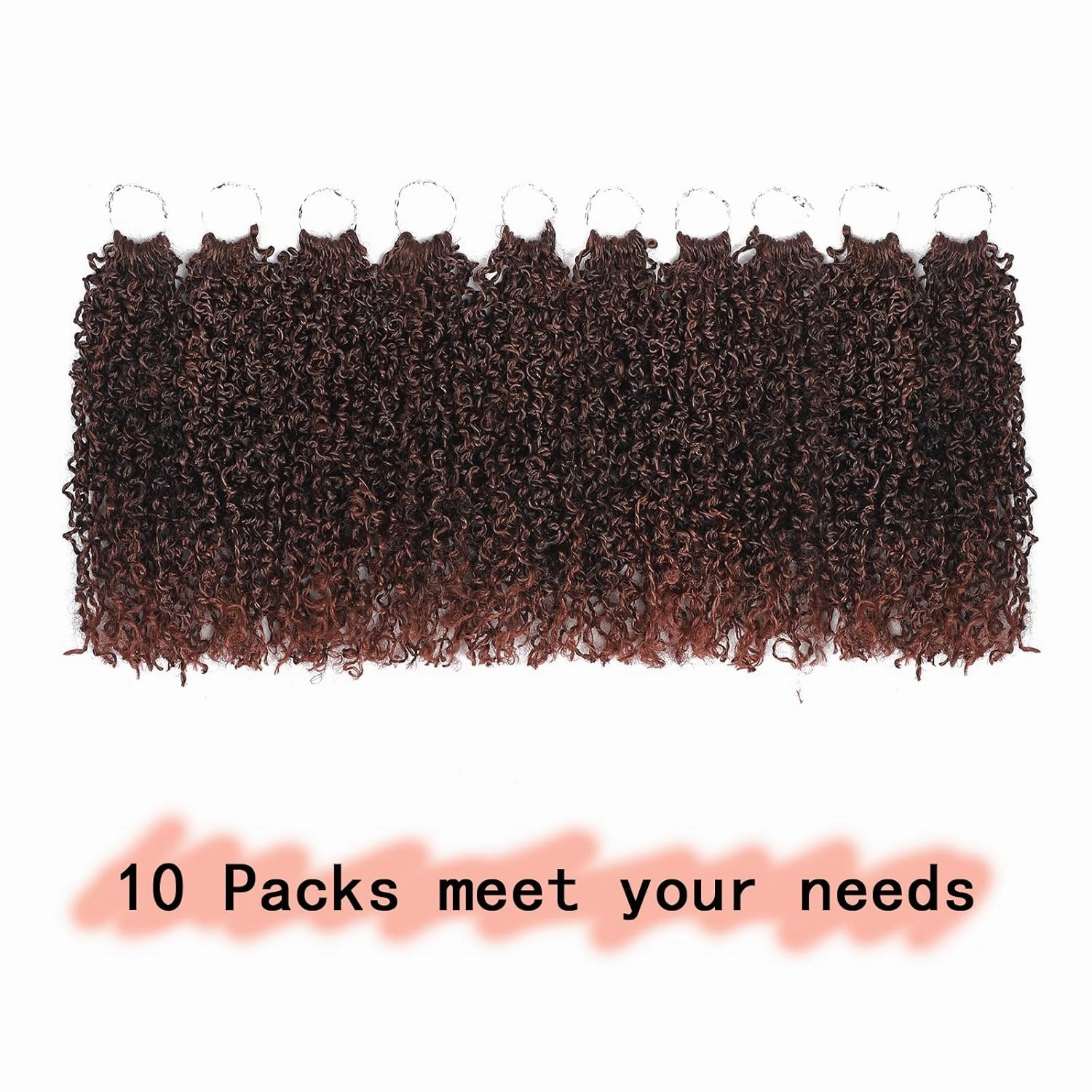 10 Packs Yanky Twist Crochet Braids Hair 10 Inch Pre-Twisted Passion Twist Hair, Ginger Crochet Braiding Hair Spring Twist Crochet Braids Mini Senegalese Twist With Curls T350