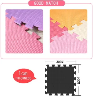 10pcs/lot Soft EVA Foam Play Mat,Puzzle Mats,Floor Jigsaw Mats Suitable for Decorating Bedrooms and Living Rooms(Pink)