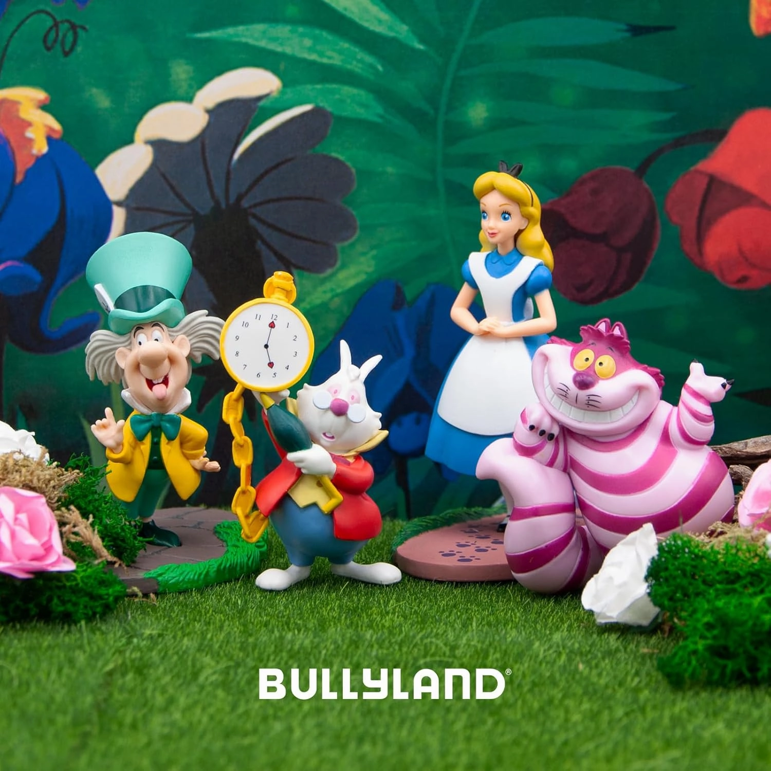 11401 Toy Figure, Walt Disney Alice in Wonderland, Cheshire Cat, Approx. 7.3 cm, Ideal as a Cake Topper, Detailed, PVC-Free, Great Gift for Children’s Imaginative Play