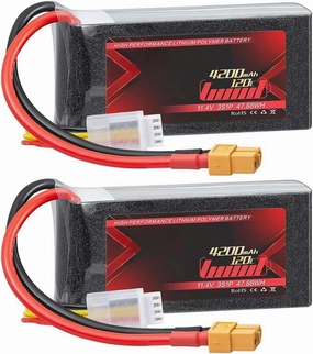 11.4V 4200mAh 3S 120C High Voltage Lithium Ion Battery Shorty XT60 Plug Softcase R/C Car FPV Drone Racing Model-Extreme Series