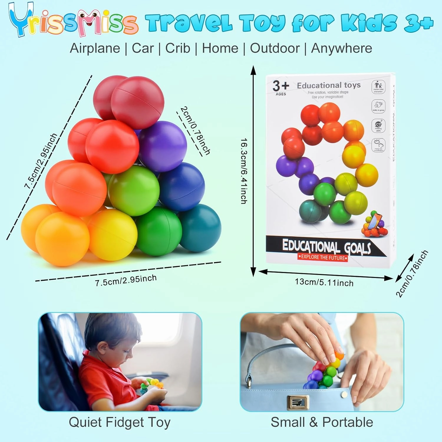 12PCS Autism Sensory Toys for Autistic Children,Quiet Fidget for Adults Kids, Stocking Stuffers for Boys,Autism for Toddlers 3-4,Travel for Ages 3-5 Gift(A)