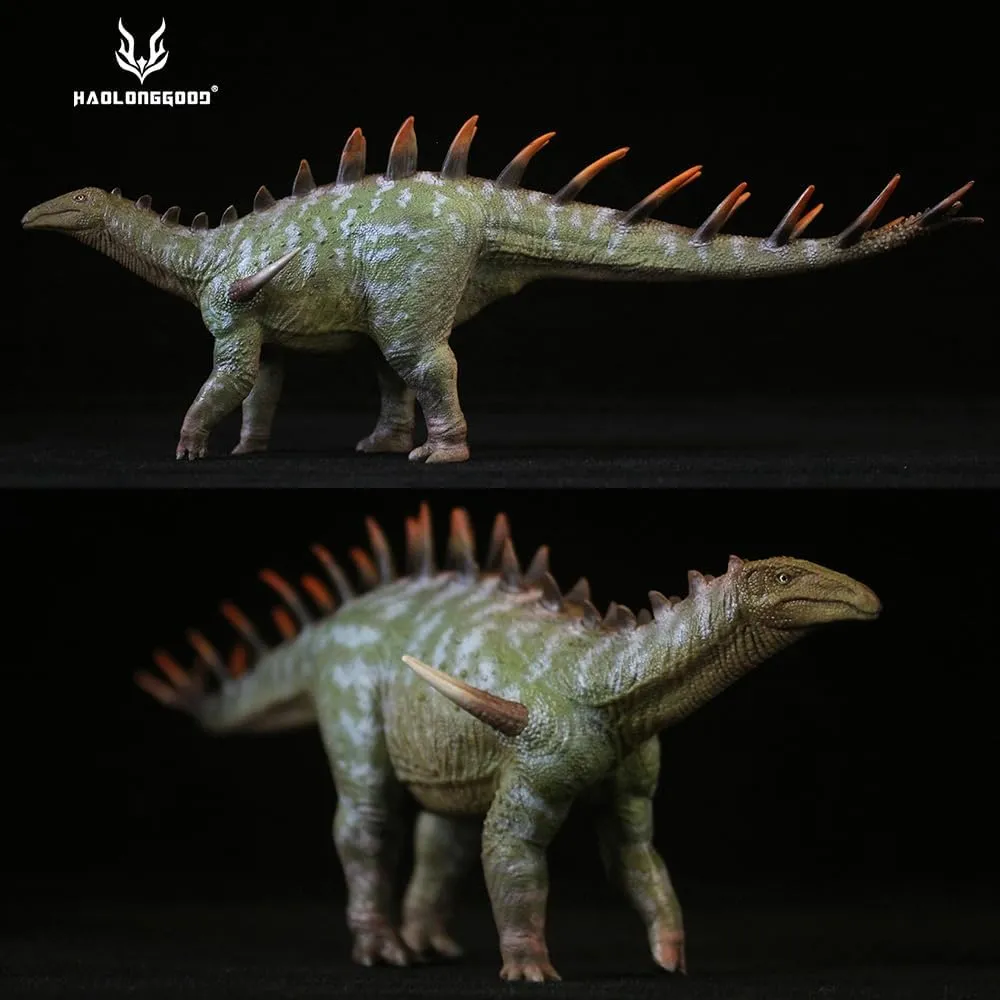 1:35 Scale Dacentrurus Figure Stegosaurus Stegosauridae Simulation Animal Science Art Model Dinosaur Collection Wonderful Decoration Gift for Adult (Green)