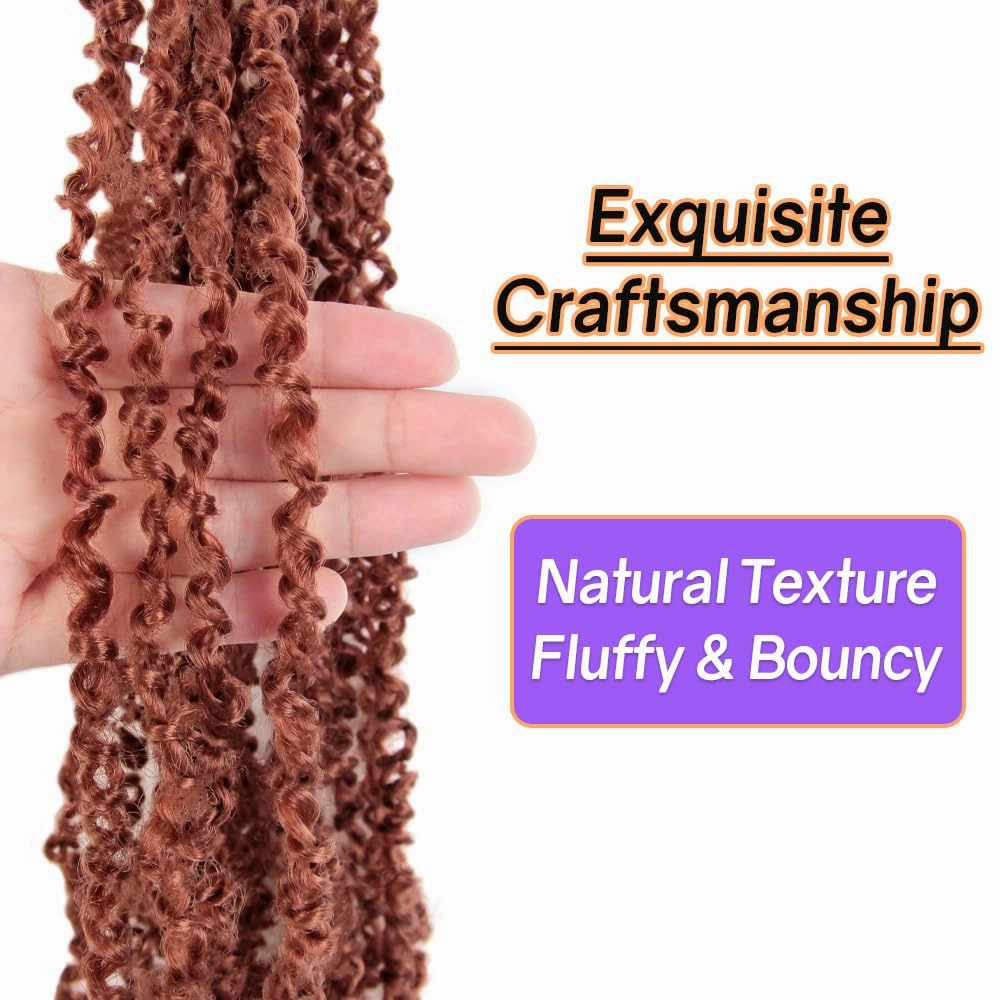 14 Inch 10 Packs Yanky Twist Crochet Hair Pre-twisted Ginger Red Kinky Mini Spring Twist Small Curly Senegalese Twist Braids (350#)