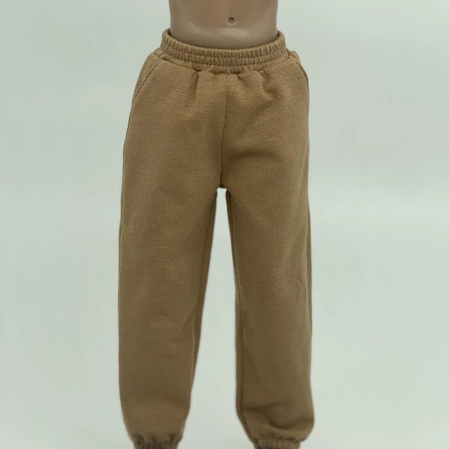 1/6 Scale Sweat Pants Male Action Figure Clothing Creative Casual Pants Miniature Sport Pants for 12in Figures Body Accs, Brown