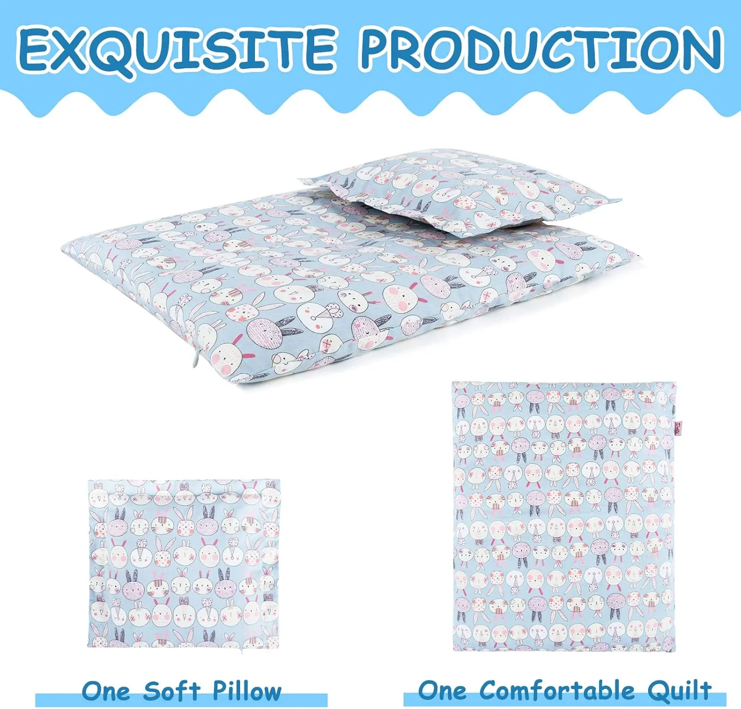 18 Inch Doll Bedding 2 Pc. Set - Reversible Print Doll Bedding Accessories with Comforter and Pillow - Fits American Girl Dolls and Other 18 Inch Dolls Holiday