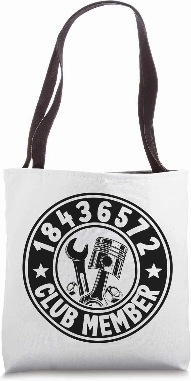 18436572 Club Member Firing Order Big Block Car Guy Garage Tote Bag
