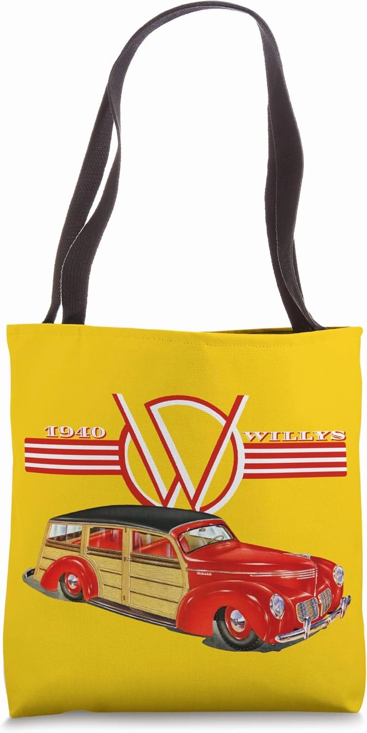 1940 Willys Hot Rod Woody Station Wagon Deluxe Model Tote Bag