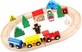 1set Beech Girl Puzzle Train Rail Car Set Imaginative Wood Toys for Boy Girl Promotes Color Recognition and Creativity for Boy Girl Playtime