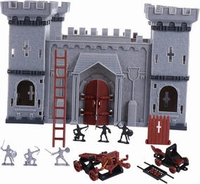 1Set Castle Soldiers Assembled Model Creative for Figures Educational Castle for Boys Engaging Historical Learning Activity