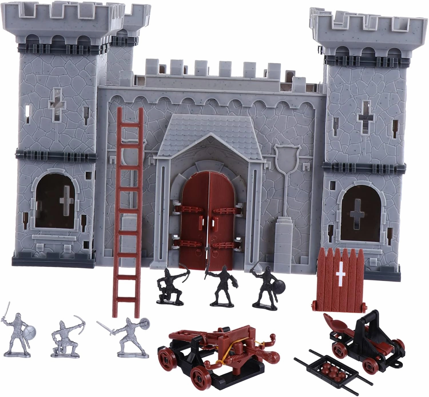 1Set Castle Soldiers Assembled Model Creative for Figures Educational Castle for Boys Engaging Historical Learning Activity