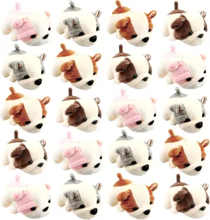 20 Pieces 4 Inch Mini Plush Puppy Toy Stuffed Cute Dog Toy Stuffed Animals Pendant for Adults Kids Birthday Party Ornaments Stuffed Doll Keychain Home Decoration, 4 Colors