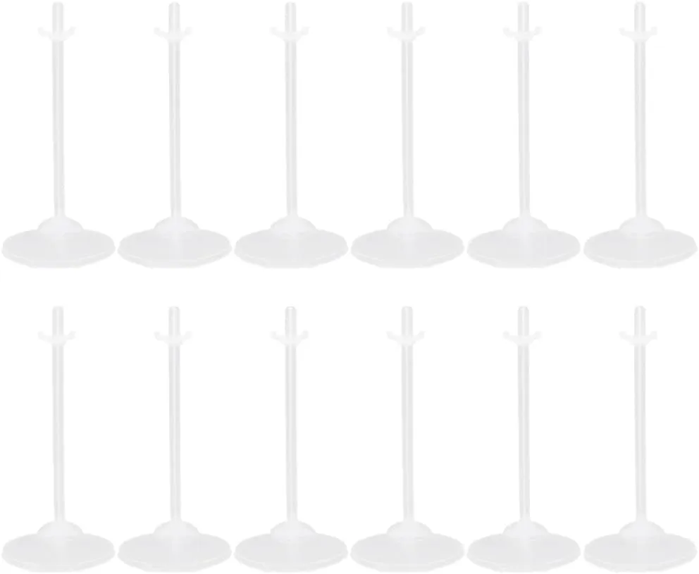 24pcs Doll Stands Dolls Action Figures Adjustable Doll Display Holders Transparent Model Support Racks Shops Suitable High Dolls