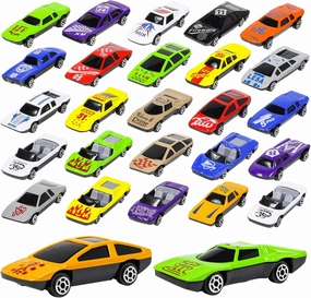 25pc Race Car Diecast Toy Cars Playset for Boys, Ages 3 