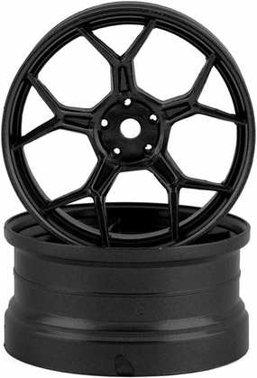 2PCS 1/10 RC Feathery Light Split Spoke Drift Wheels Rims, 6mm Offset, 7gram, for Traxxas HSP Tamiya HPI Kyosho Yokomo Drifting Car (Gunmetal)