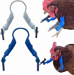 2pcs 3D Printed Chicken Arm with Uzi - Unique Toy Props for Creative Gifts, Cosplay & Desk Decor, Funny Chicken Soldier Action Figure Accessories