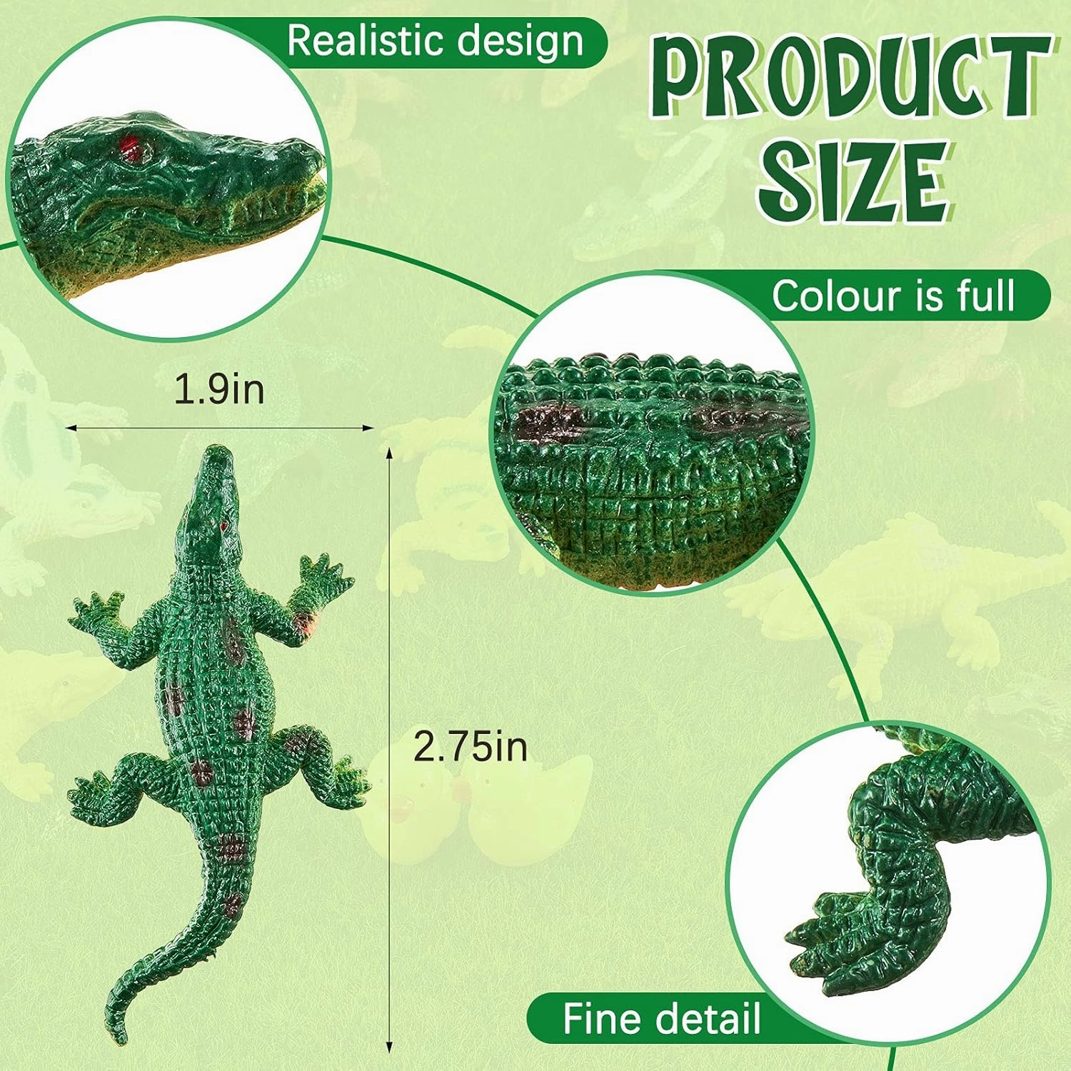 36 Pieces Crocodile Toy 2. 75 Inch Alligator Simulation Realistic Plastic Alligator Wild Life Jungle Animal Model Figure Toy Crocodiles for Alligator Party Goodie Bag Stuffers Classroom Prizes