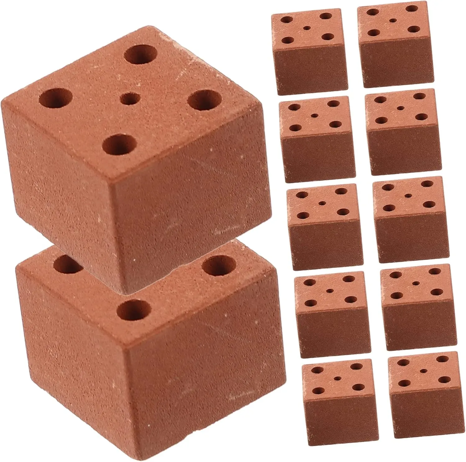 3sets Bricks for Micro Landscape DIY Realistic Brick Models for Creative Projects for Table Decoration and Miniature Scenes 20pcs*3