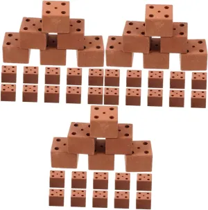 3sets Bricks for Micro Landscape DIY Realistic Brick Models for Creative Projects for Table Decoration and Miniature Scenes 20pcs*3