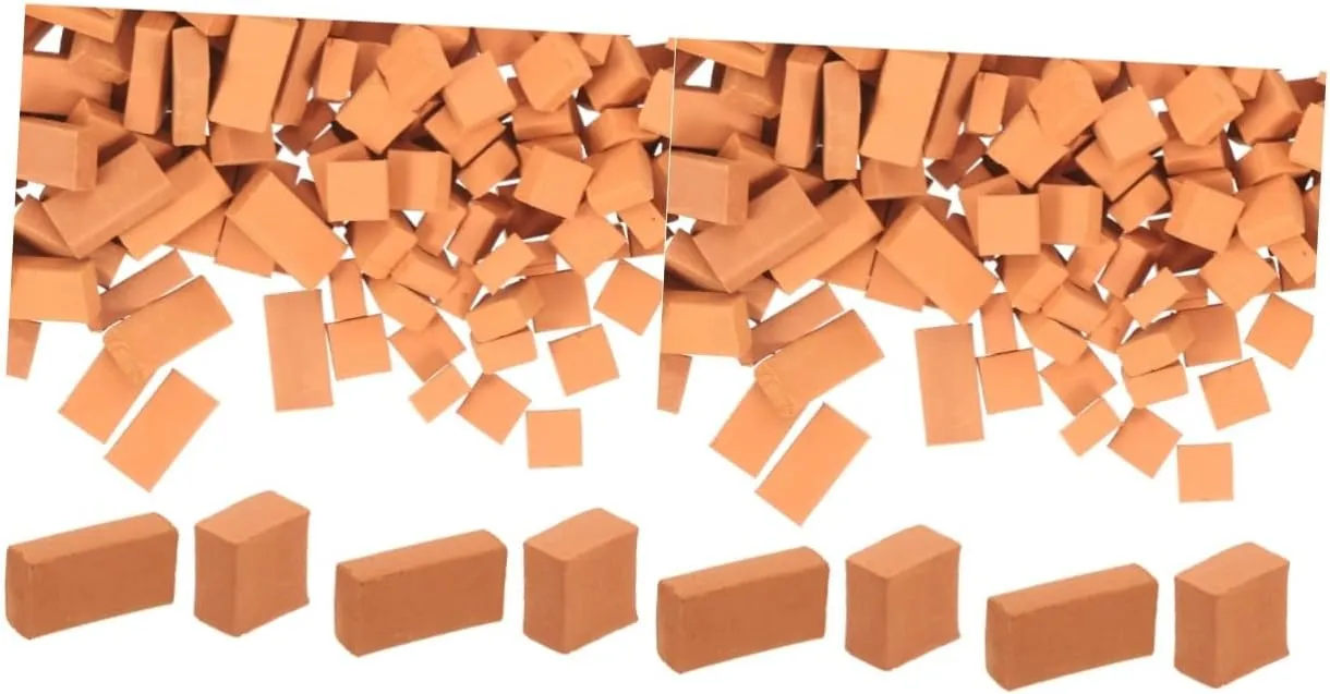 400pcs Miniature Wall Bricks for Boy Girl Simulation Building Blocks for Model Train Layouts Landscapes and Creative Projects for Crafting and Imaginative Play