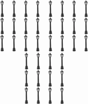48pcs Street Light Model Compact Simulation Lamps for Dollhouse Decor Miniature Scene Accessories Led Lanterns for Landscape and