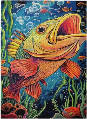 500 Pieces Of Adult Wooden Puzzle Fish’s Submerged Showcase,Underwater Artistry And Chromatic Splendor,Every Piece Is Unique,Vibrant And Unique Design,Gift For Friend