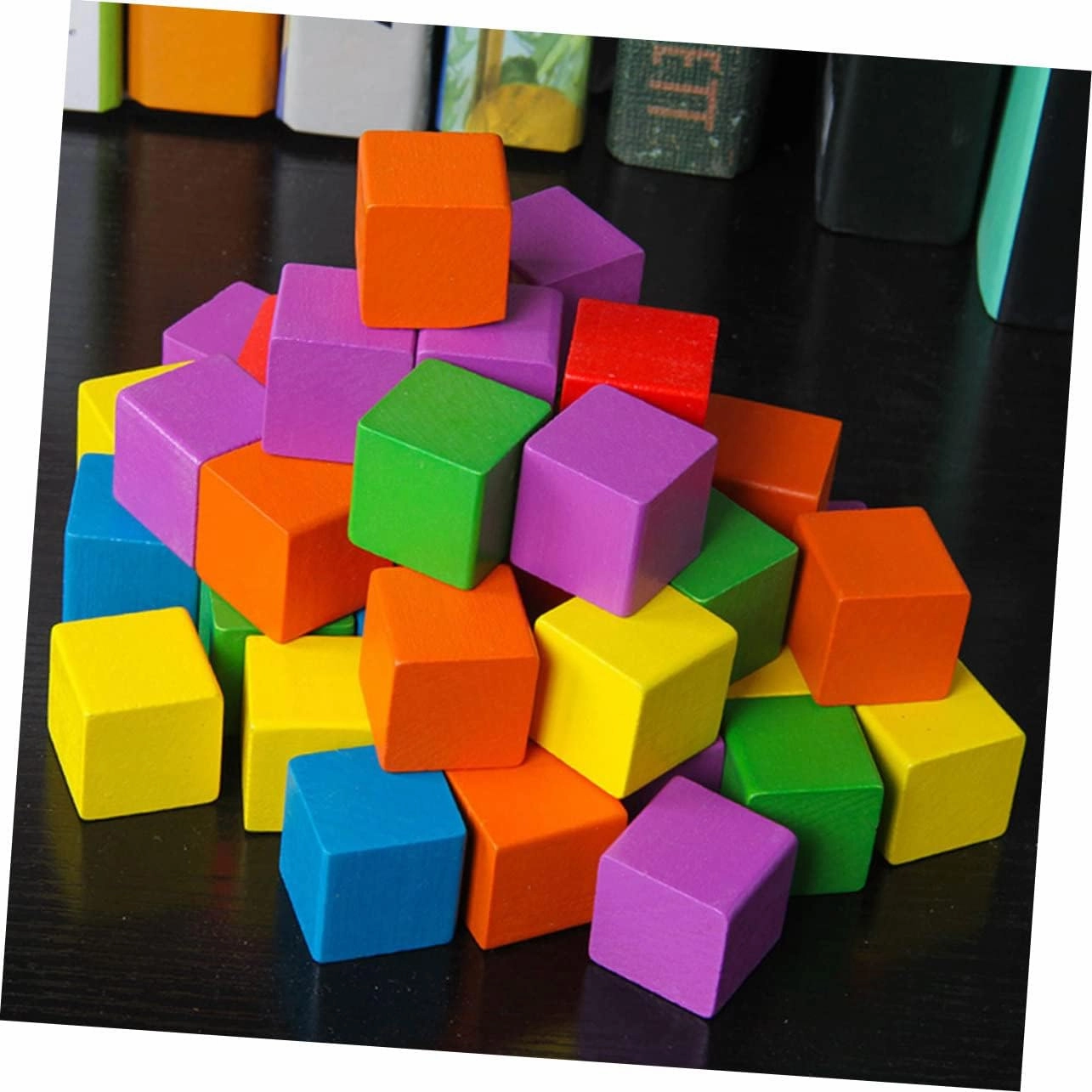 50pcs Centimeter Cubes Set Square Geometric Solids Craft Cube for Boys and Girls DIY Projects