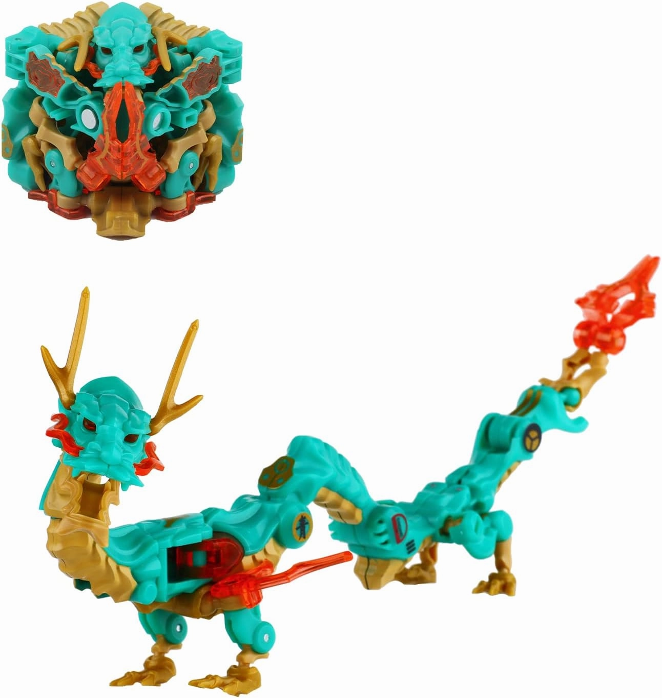 52TOYS MEGABOX Chinese Dragon Deformation Toys Action Figure, Converting Toys in Mecha and Cube, Perfect Birthday Party Gift for Teens and Adults