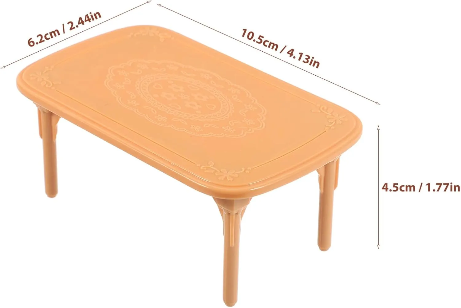 5sets Miniature Dining Table and Chair Dollhouse Plastic Furniture Model for Creative Scenes Compact and Lightweight Decorative Accessories for Play