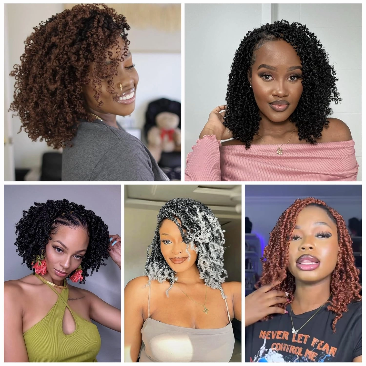 613 Blonde Yanky Twist Crochet Hair 8 Inch 8 Packs Crochet Yanky Twist Hair Spring Mini Twist Hair Extensions Bohemian Passion Twists Braiding Hair for Black Women