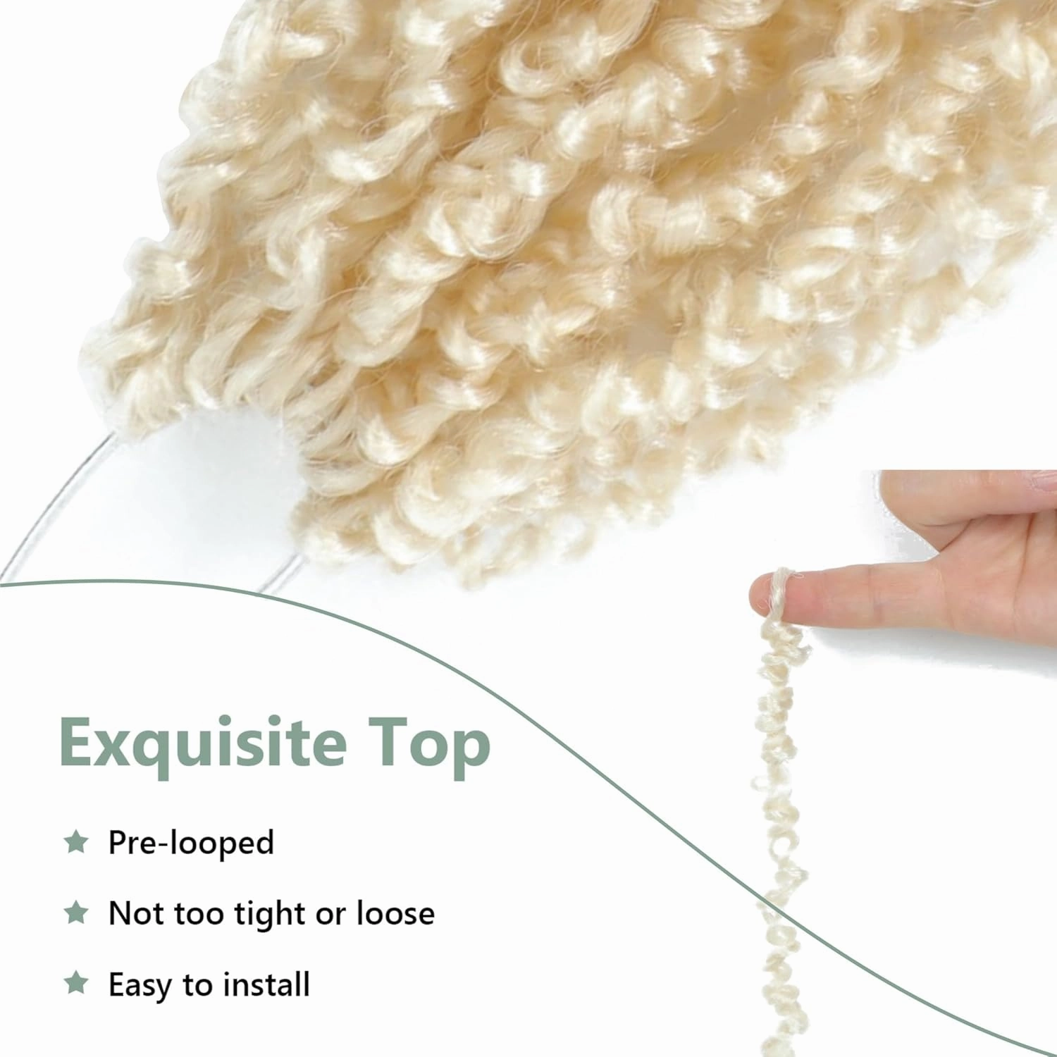 613 Blonde Yanky Twist Crochet Hair 8 Inch 8 Packs Crochet Yanky Twist Hair Spring Mini Twist Hair Extensions Bohemian Passion Twists Braiding Hair for Black Women