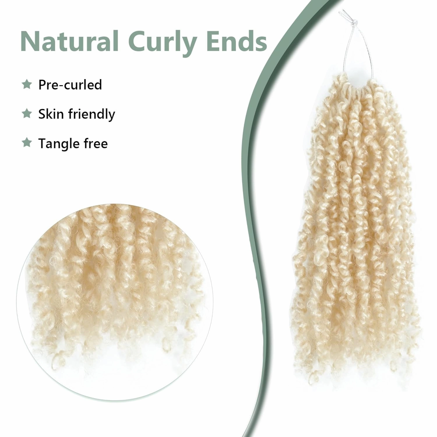 613 Blonde Yanky Twist Crochet Hair 8 Inch 8 Packs Crochet Yanky Twist Hair Spring Mini Twist Hair Extensions Bohemian Passion Twists Braiding Hair for Black Women