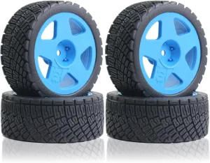 67mm RC On-Road Rally Car Tires and Wheels for 1/10 RC On-Road Touring Drift Car HSP Tamiya XV01 TT01 TT02B HPI Kyosho FAZER MK2 /12mm Hex