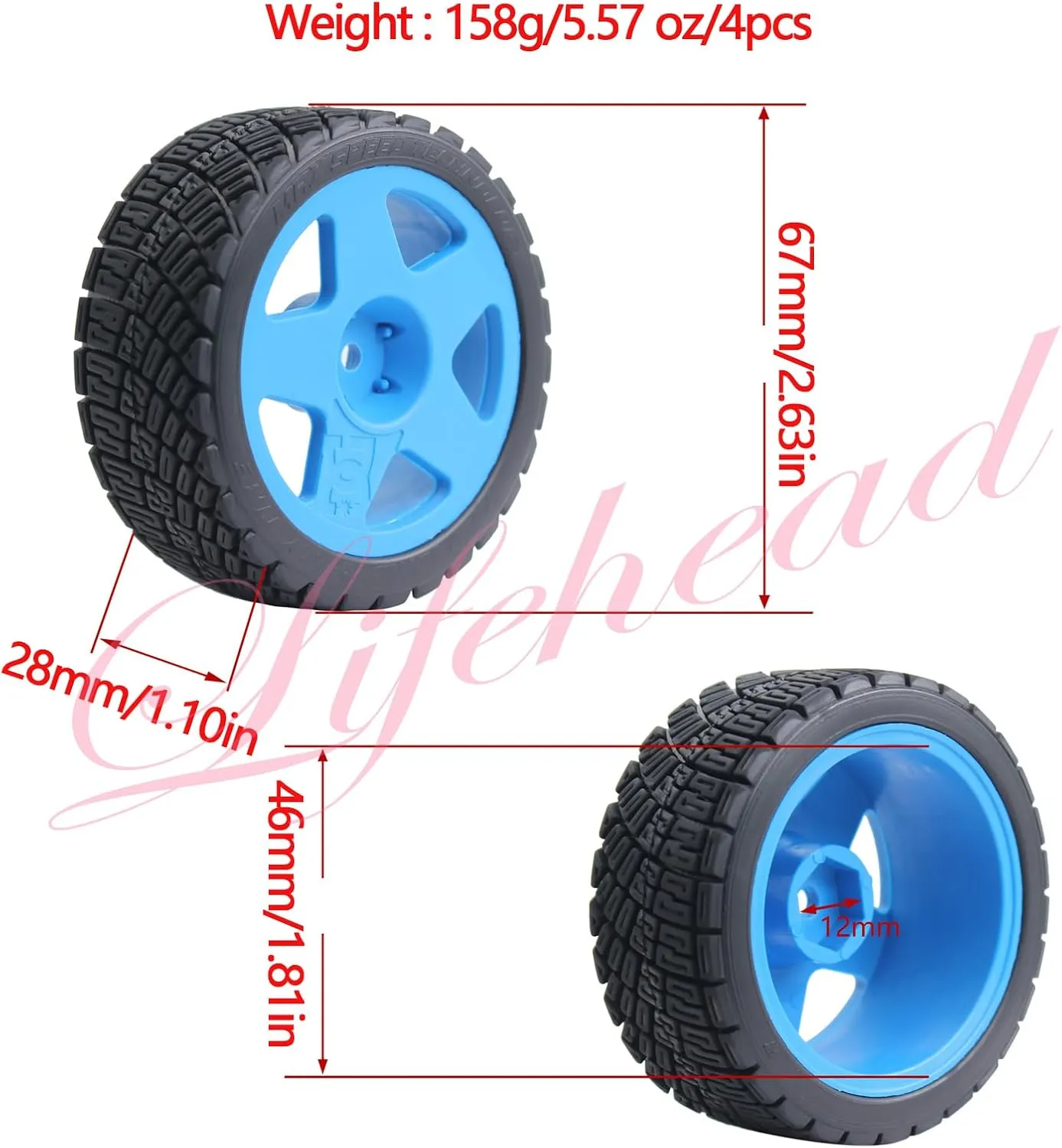 67mm RC On-Road Rally Car Tires and Wheels for 1/10 RC On-Road Touring Drift Car HSP Tamiya XV01 TT01 TT02B HPI Kyosho FAZER MK2 /12mm Hex