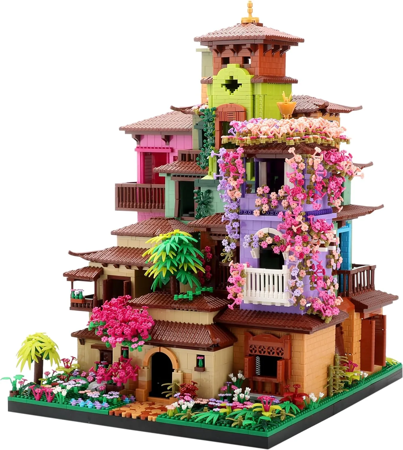 7080PCS Architecture Cherry Blossom Villa Tree House Micro Mini Bricks Building Blocks Set, Ideas Creative Collectible Models Presents for Teens Adults and Girls