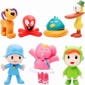 7-Piece Animated Character Set Featuring Pato Loula Fred Nina and Elly 2.6 Inch PVC Action Figures for Collectors Display and Creative Decor