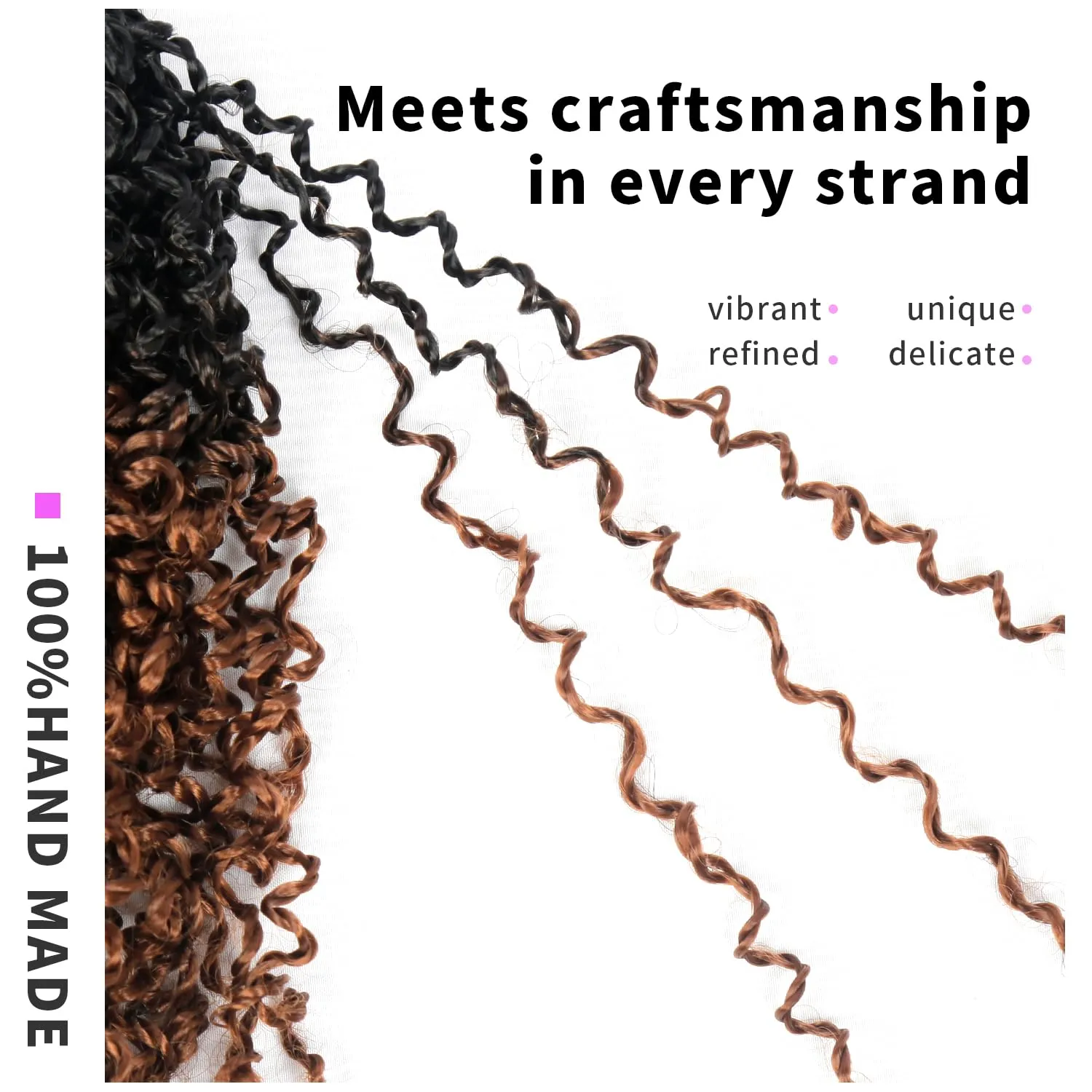 8 Inch Yanky Twist Crochet Hair 9 Packs (270 Strands Total) Pre-looped Yankee Twist Hair Crochet Braids for Women,Senegalese Twists Crochet Hair with Curly Ends Synthetic Crochet Braids (OT1B/30)