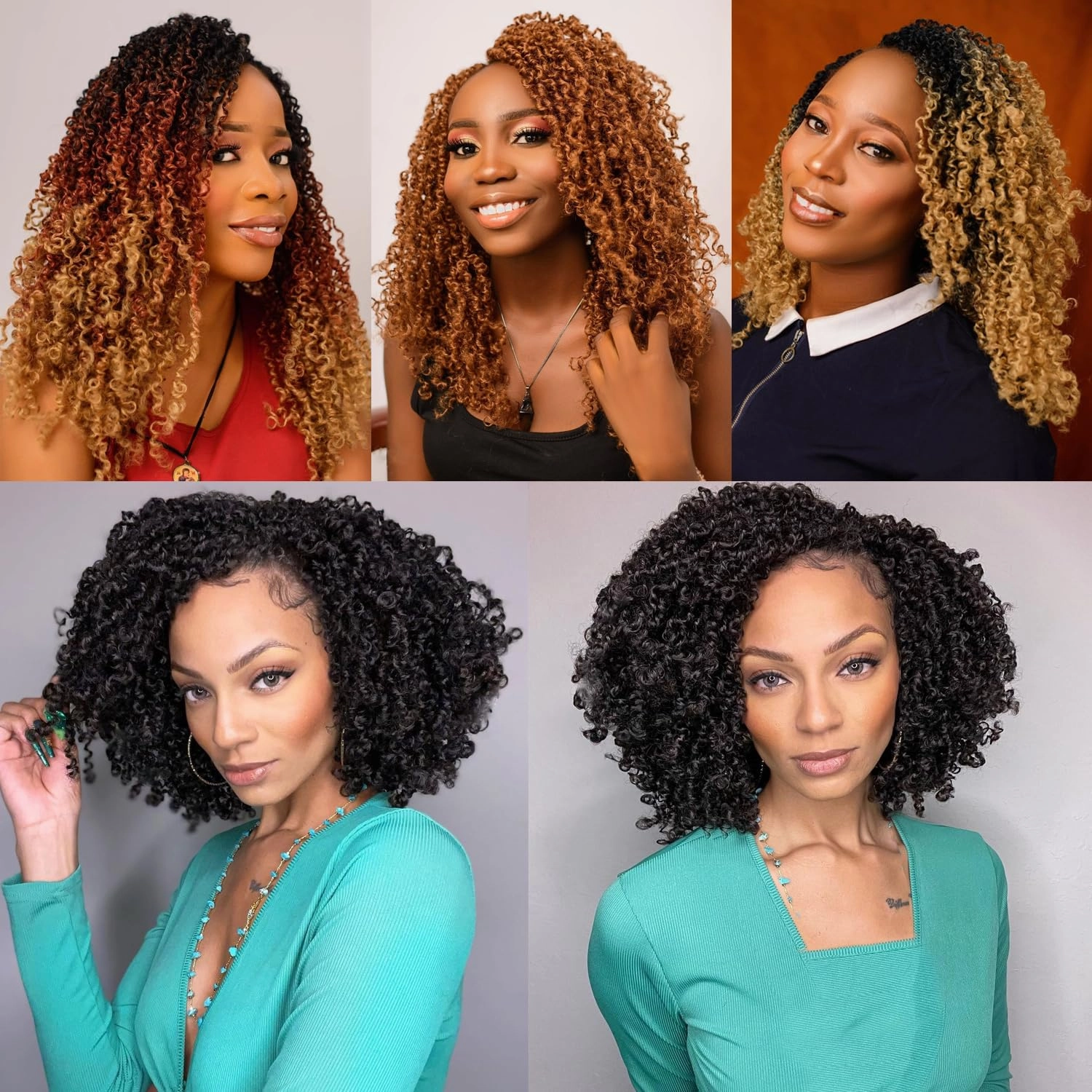 8 Inch 9 Packs Yanky Twist Crochet Hair Pre-Twisted Curly Braiding Hair Extensions Pre-looped Senegalese Twist Braids Synthetic Curly Crochet Hair For Black Women(8inch, 9pack, 30#)
