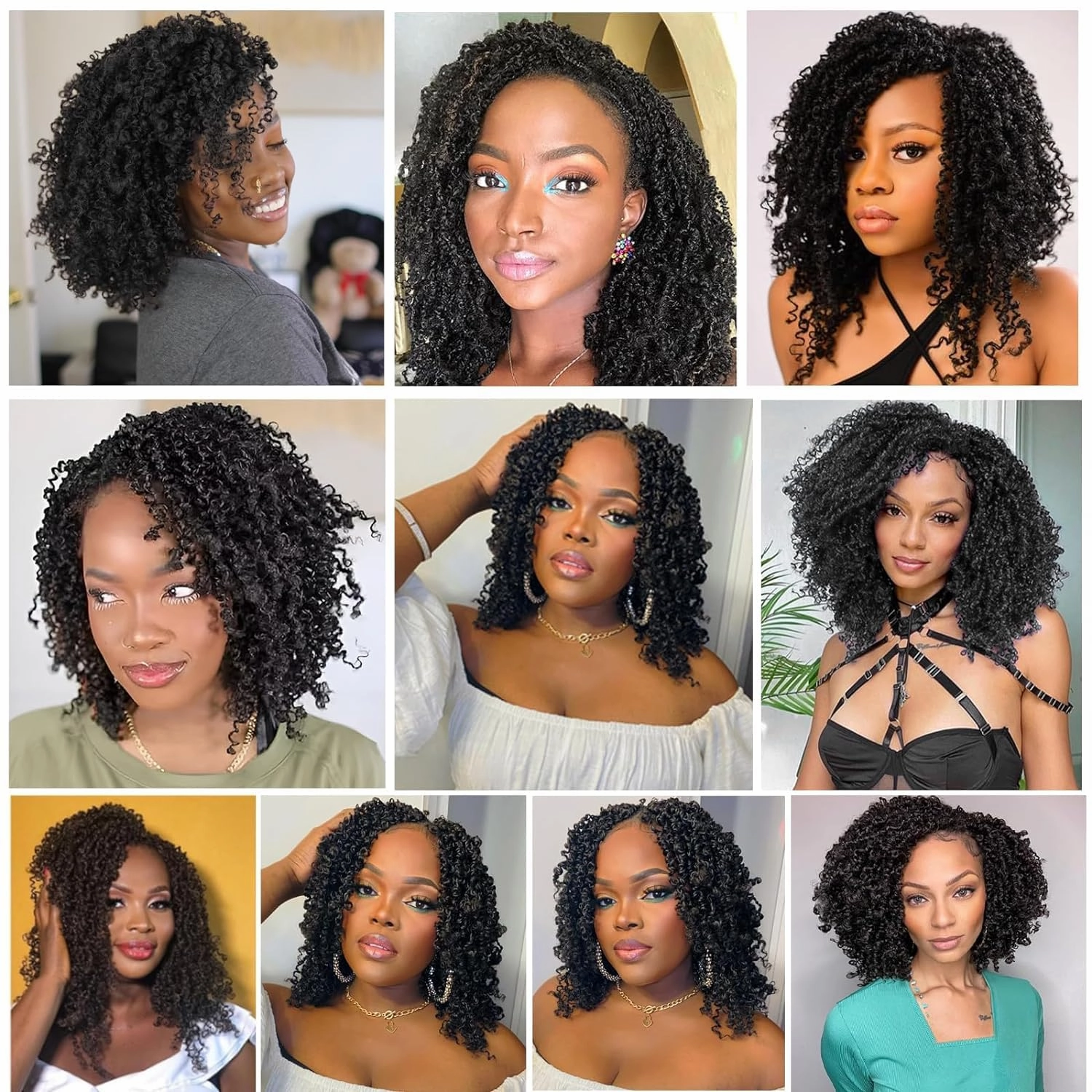 9 Packs Yanky Twist Crochet Hair 14 inch Pre-twisted Passion Twist Crochet Hair Micro Spring Twist Crochet Hair Extensions Suitable for black women.(T27#, 14 Inch (Pack of 9))