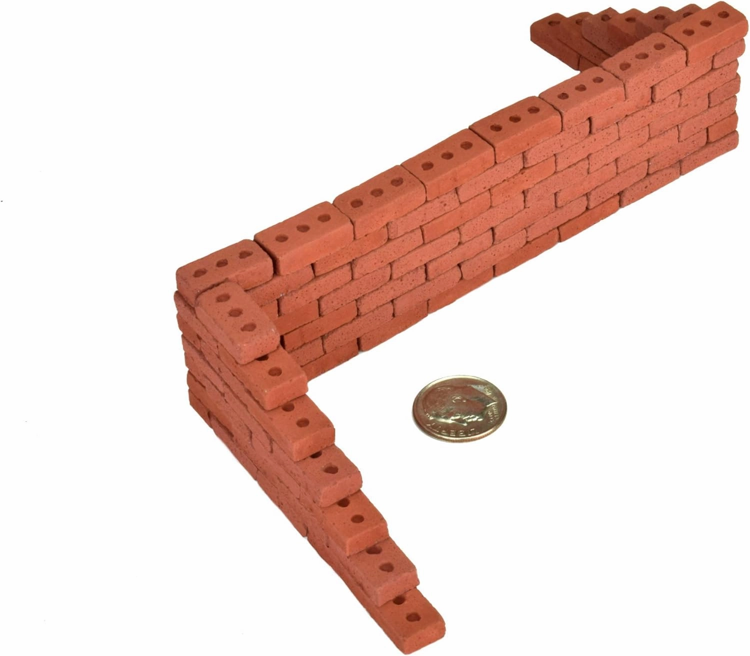Acacia Grove Real Mini Red Bricks, 1/12 Scale (100 Pack)