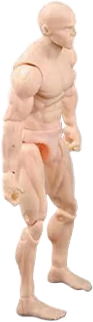 Action Figure Body, 4.1 Inch PVC Blank Action Figure, DIY Poseable, Collectible Painting Drawing for Exhibition, Play, Modeling, Scene Play, Skin Color/Male