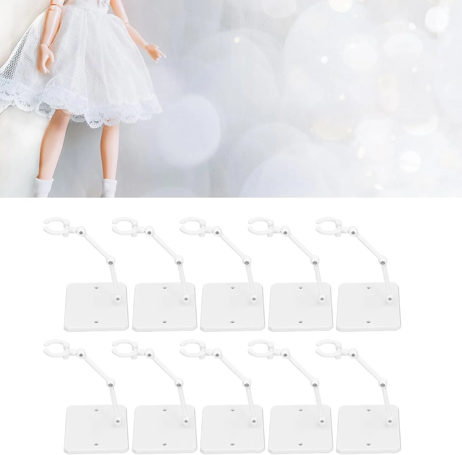 Action Figure Stand, Figure Model Stand Figure Holder Display Plastic Figure Stand For Dolls Adjustable Action Figure Display Stands For 6 Inch (plastic 2)