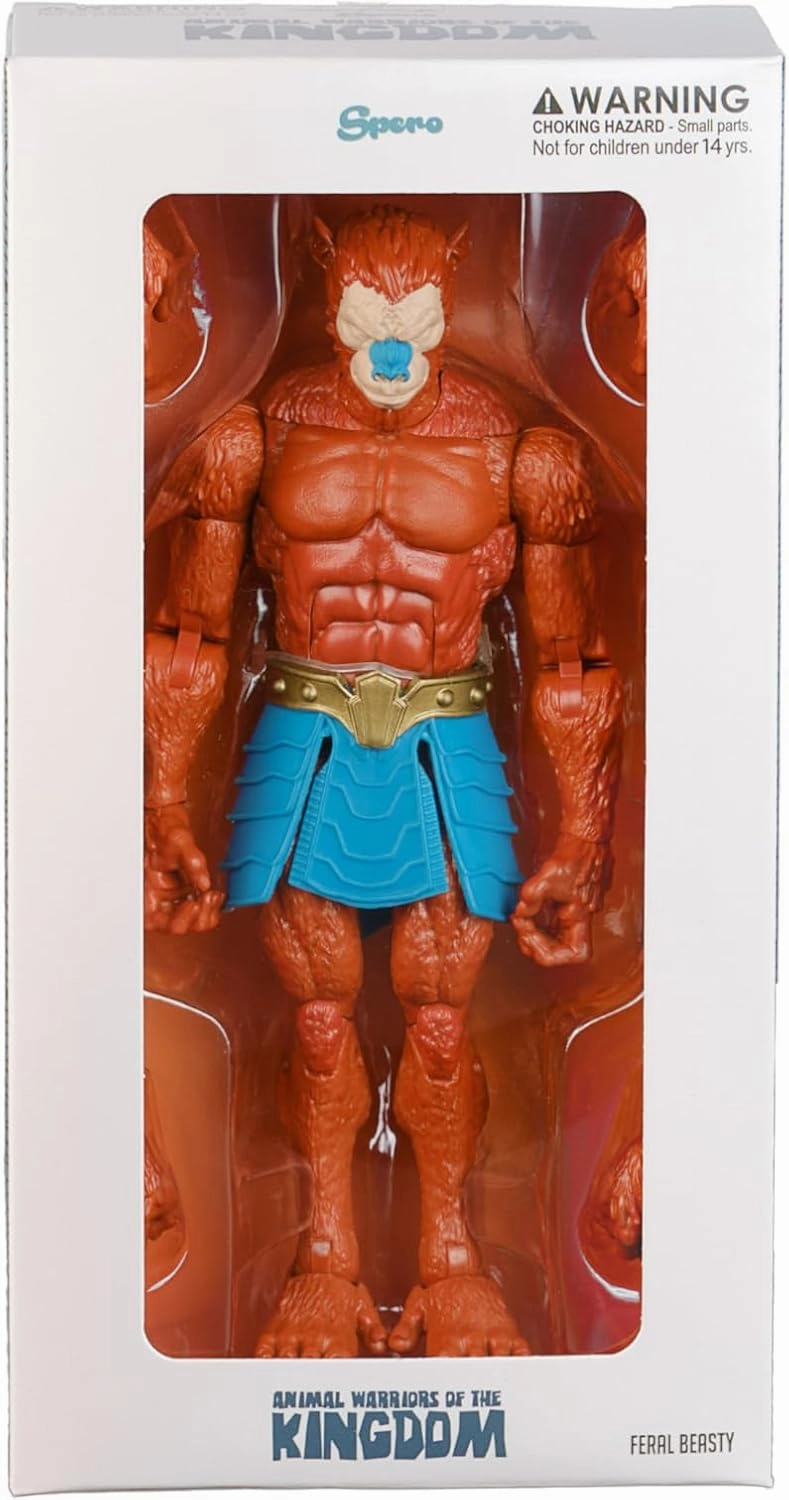 Animal Warriors of the Kingdom - Primal: Ancients Feral Beasty 6-Inch Action Figure, 27 Points of Articulation, Customizable Character Creator Base, Includes Extra Hands, Window Box Packaging