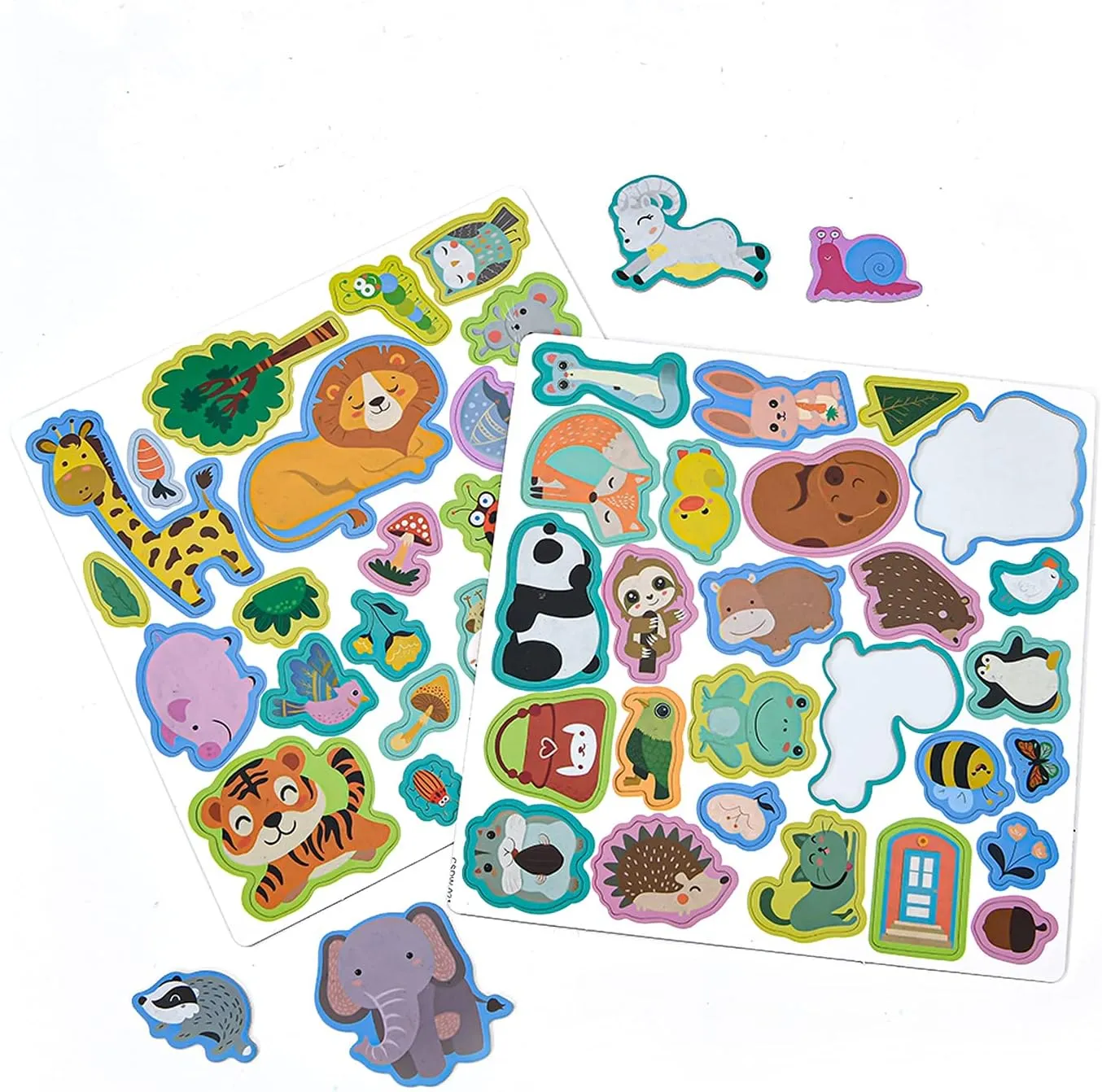Animals Fridge Magnets for Kids, 50 PCS Refrigerator Magnets for Toddlers, Create a Scene Magnetic Play Sticker Book Travel Game Educational Toys for Kids