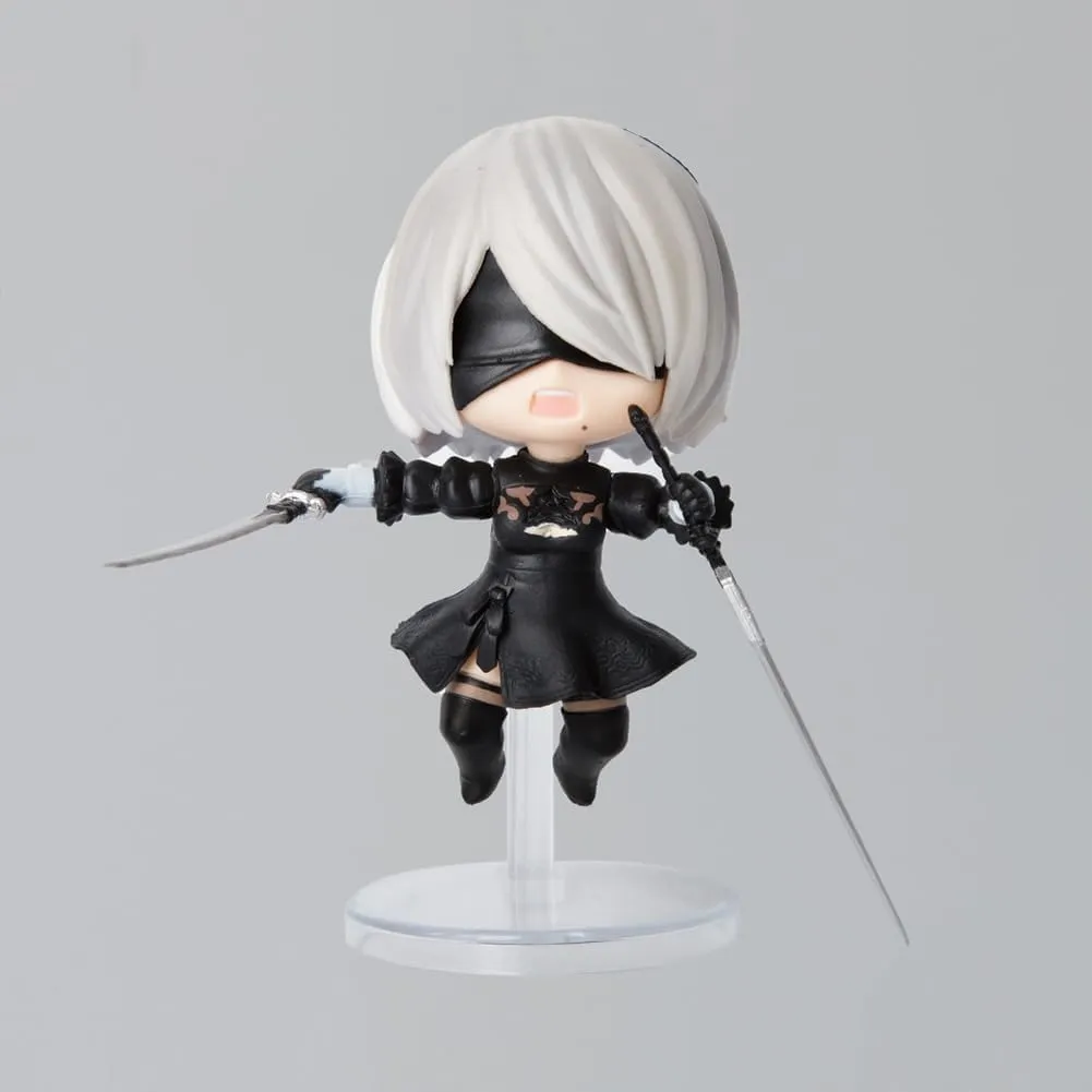 Anime 2B Figure Statue Set 5PCS,2B/A2/9S Action Figure Game Lady A2automata/2Bautomata/9Sautomata Figurine Cute Cake Topper Party Cake Decoration Collection 3.94in