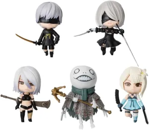 Anime 2B Figure Statue Set 5PCS,2B/A2/9S Action Figure Game Lady A2automata/2Bautomata/9Sautomata Figurine Cute Cake Topper Party Cake Decoration Collection 3.94in