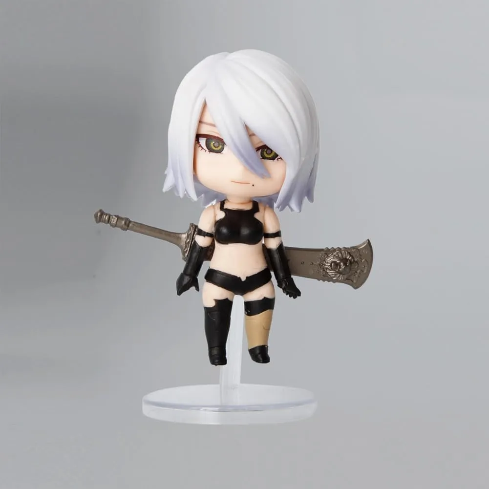 Anime 2B Figure Statue Set 5PCS,2B/A2/9S Action Figure Game Lady A2automata/2Bautomata/9Sautomata Figurine Cute Cake Topper Party Cake Decoration Collection 3.94in